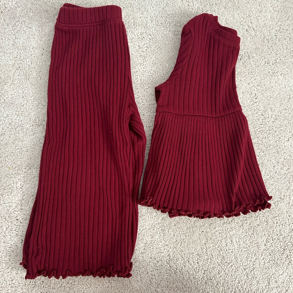 Toddler Girl Knit Ribbed Set - Picture 2 of 6